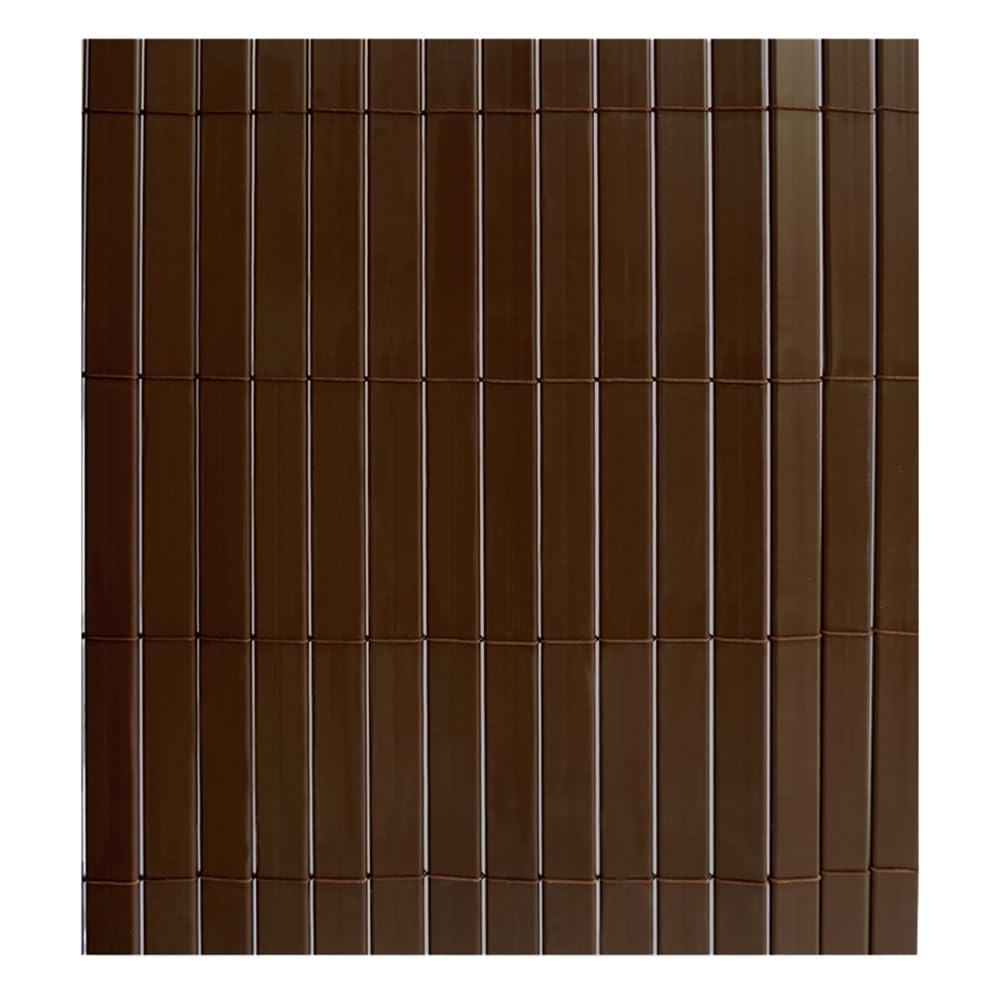 Mazovia Frangivista Balcone, Terrazzo, Giardino, PVC, 100x300 cm, Marrone, Resistente alle Intemperie e ai Raggi UV, Moderno Frangivento, Coperture Ombreggiante, Tutto L'Anno, Senza Fori
