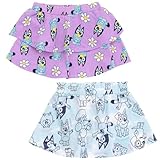 Bluey Bingo Coco Floral Infant Baby Girls 2 Pack Skorts Purple/Blue 18 Months