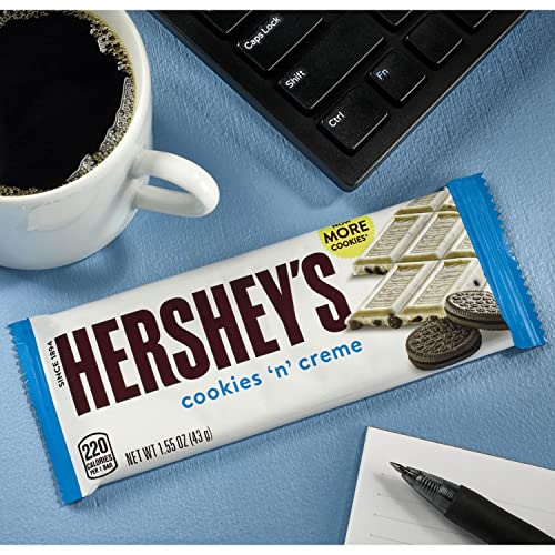 Hershey's Cookies 'N' Creme Candy, Bulk, Individually Wrapped, 1.55 Oz Bars (36 Count) #TOP3