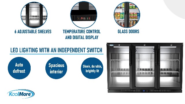 3 Door Back Bar Cooler