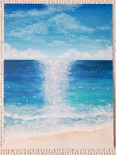 海の風景 パステル画 70/450 木製フレーム 海の風景 パステル画 70/450 木製フレーム