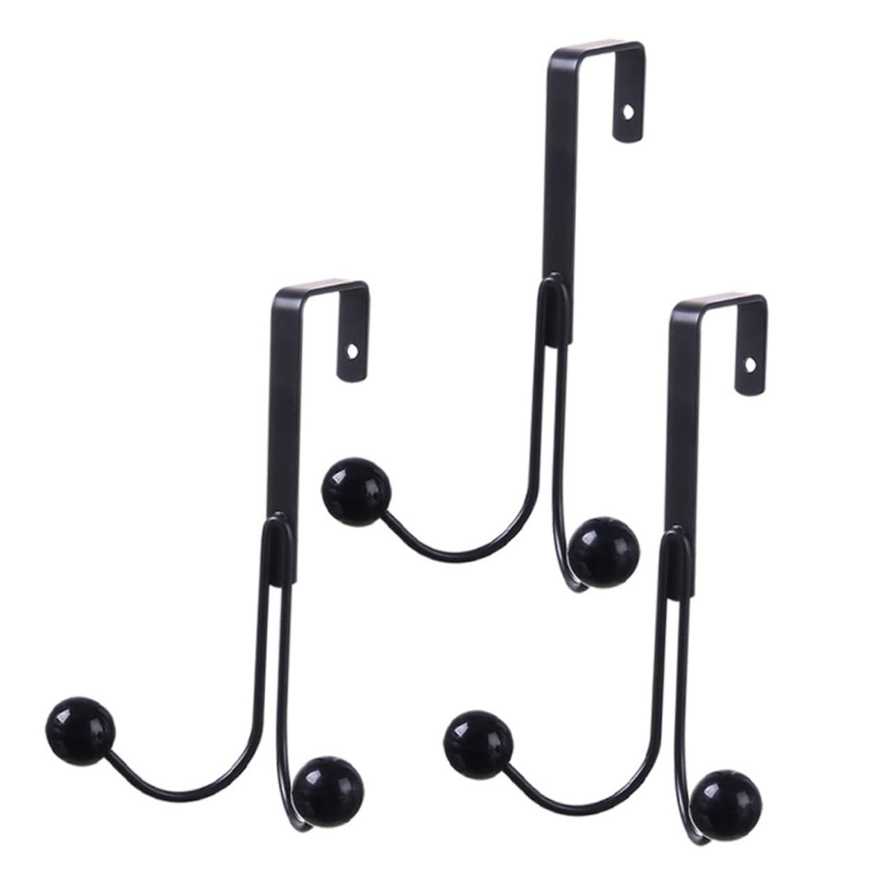 Levemolo 3pcs Over The Door Coat Hooks Heavy Duty Wall Hooks for Hanging Coats Bags Towels Easy Install Space Saving