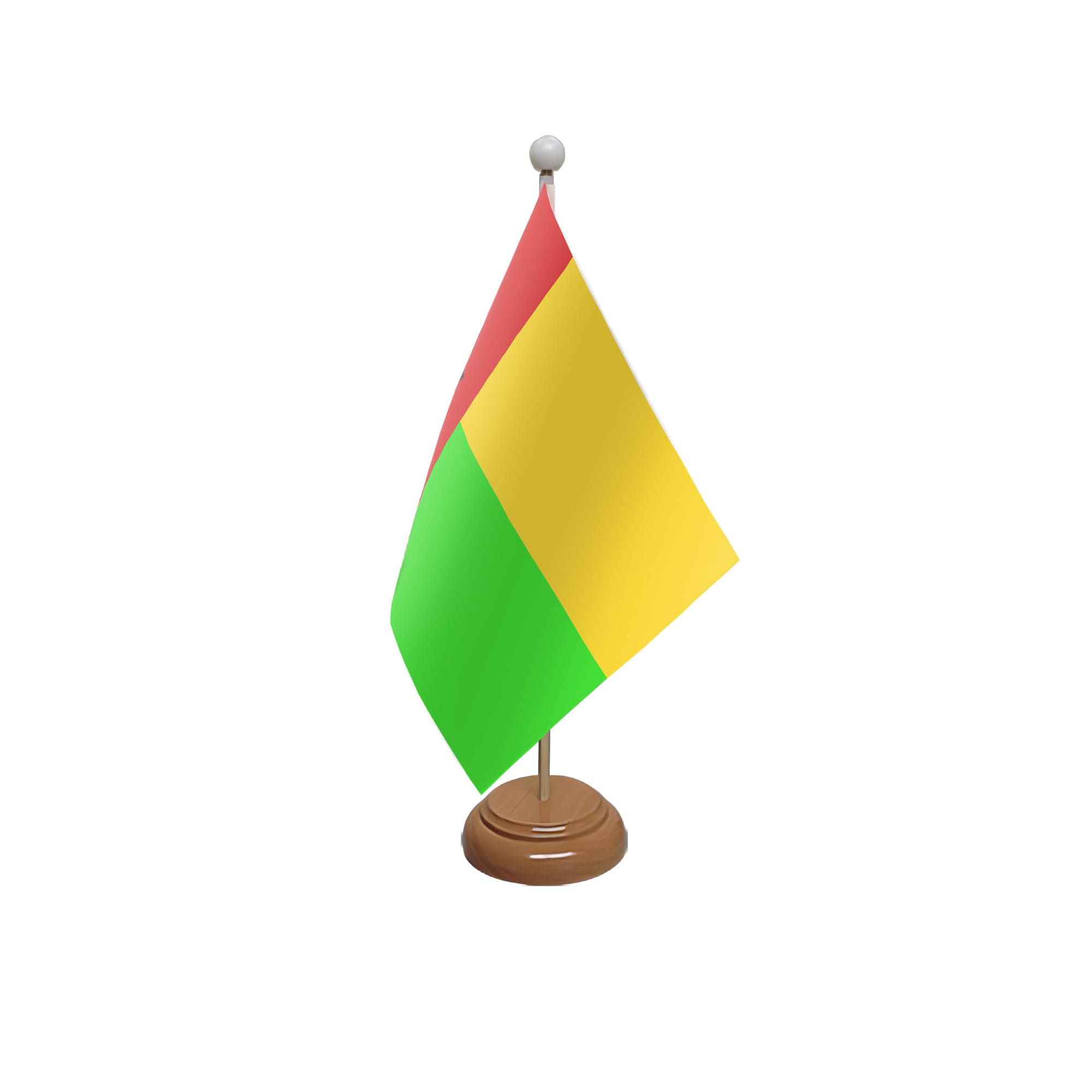 Flagtex Guinea-Bissau Wooden Table Flag With Wooden Base