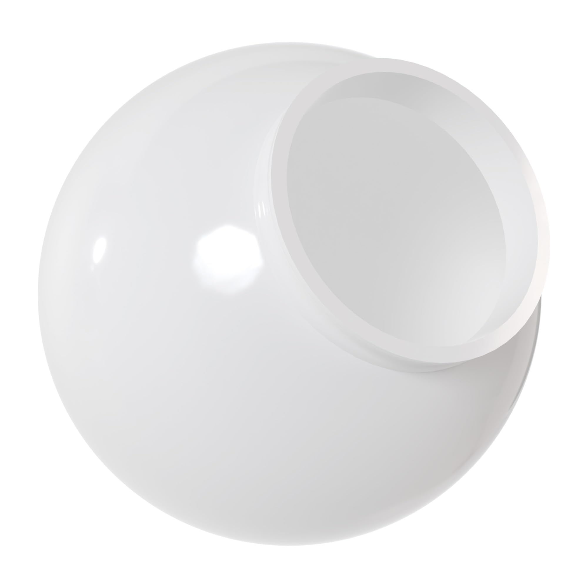 KastLite 6" White Acrylic Lamp Post Globe | Smooth Textured with 3.14" Fitter Neck | Manufactured in the USA | Plastic Light Cover - Not Glass