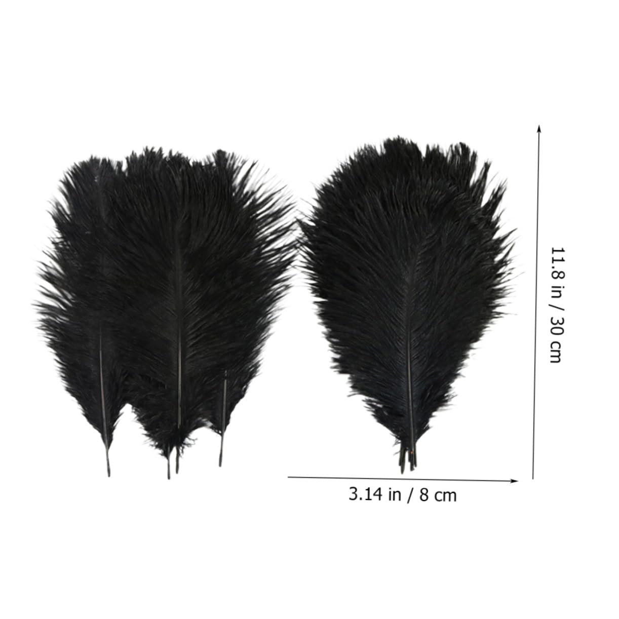 HOMSFOU 4sets Bulk Long for Vase Decorative Wall Decor Gefiedert Ornaments Tail for Art Vase Plumes for Floral Arrangements 20pcs*4