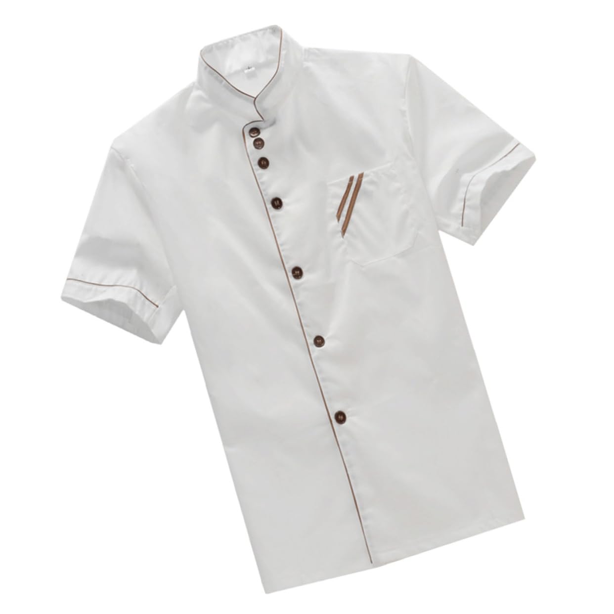 FRCOLOR Unisex Short Sleeve Chef Shirt for Food Service and Catering Casual Loose White Oil and Easy to Wash Breathable and Wearproof Material