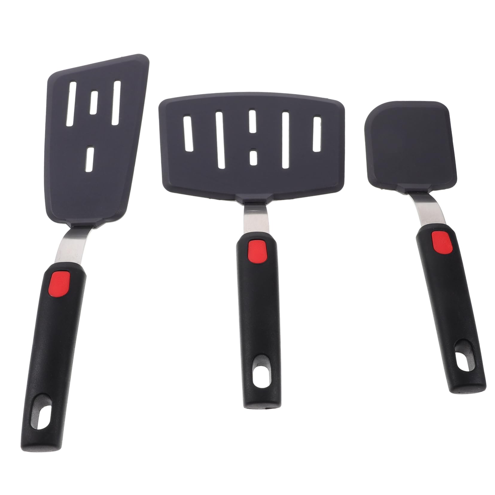 ULTECHNOVO 3 pezzi Spatole in Silicone per Wok e Pentole Antiaderenti Resistenti al Calore Multiuso e Riutilizzabili Utensili da Cucina con Lame Flessibili per Pancake Uova e Fritture