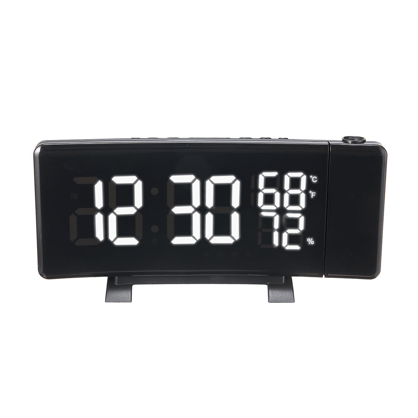 Radio Reloj Digital USB con De Proyección, Proyector Tiempo FM, Función Repetición, Mesa Temperatura Y Humedad ProyeccióN NíTida