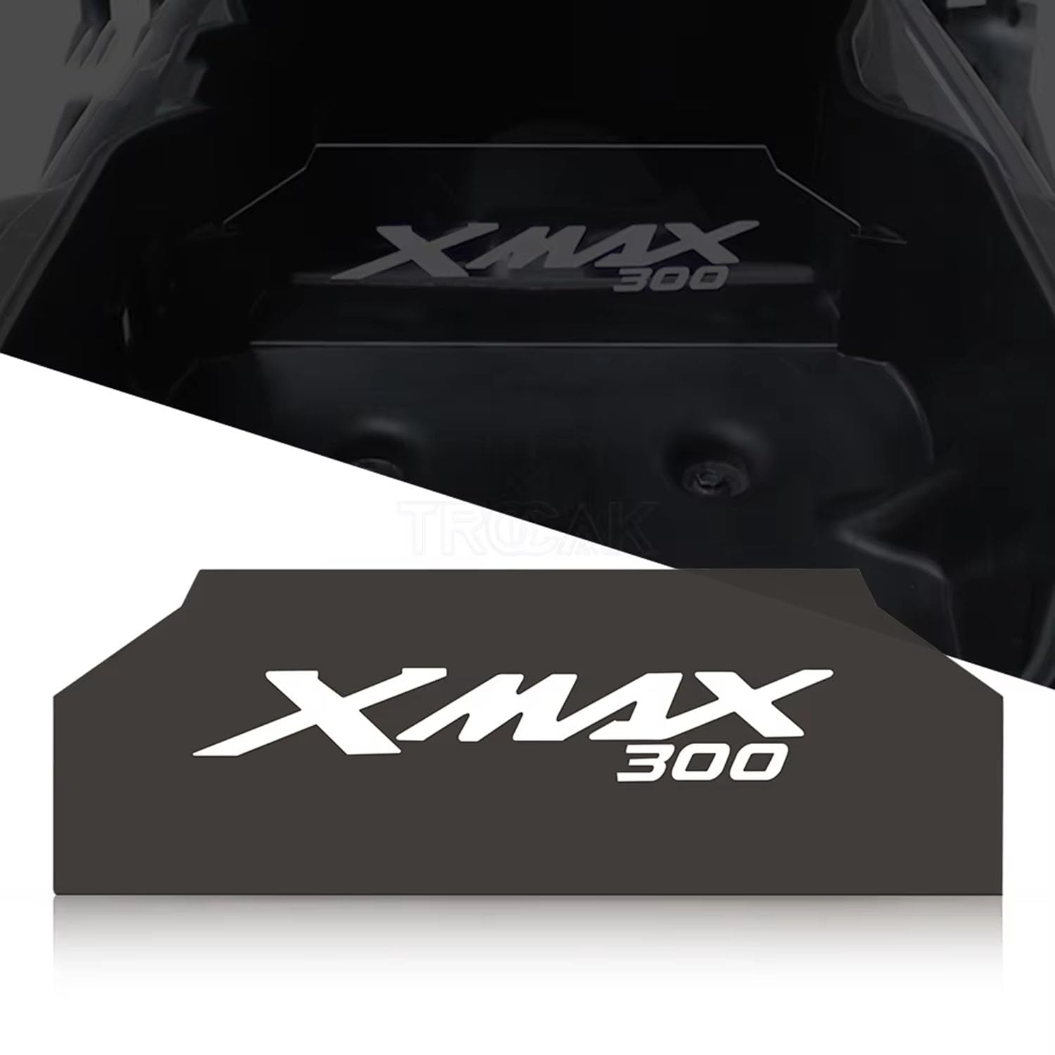 Divisor Maletero Interior Moto para Yamaha Xmax 300 X-MAX 300 XMAX300 2017-2024 2025 Acrílico Separador Específico Baúl Organizador Resistente Dividir y Almacenar,Black Style
