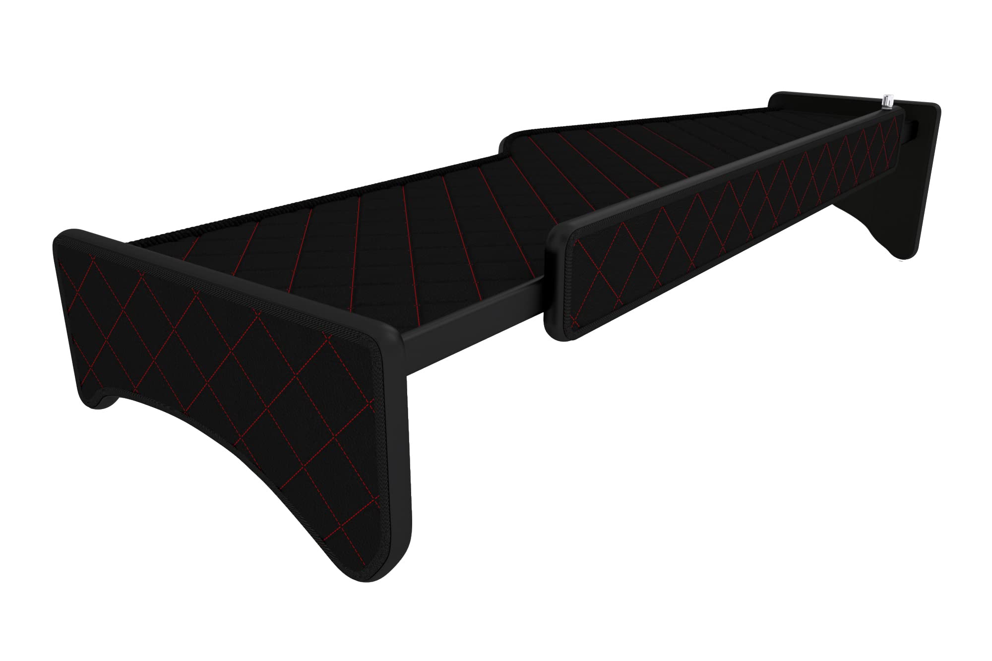 F-CORE Mesas al salpicadero camión Compatible con Scania R 01.11-12.16 Larga con cajón Panel LED 24V Negro/Rojo