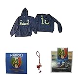 porte clé buitoni Sweat à capuche supporter ART5 noir or Buitoni ScudeTTO 86 – 87 commémaration 100 années 1926 – 2026 recevez 2 autocollants offerts Idolo Naples et stade d.a.m. Porte-clés porte-bonheur cornes rouges