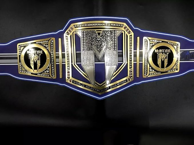 New Drew McIntyre World Championship Belt, Drew McIntyre World Heavyweight Wrestling Replica Title Championship Belt 2mm