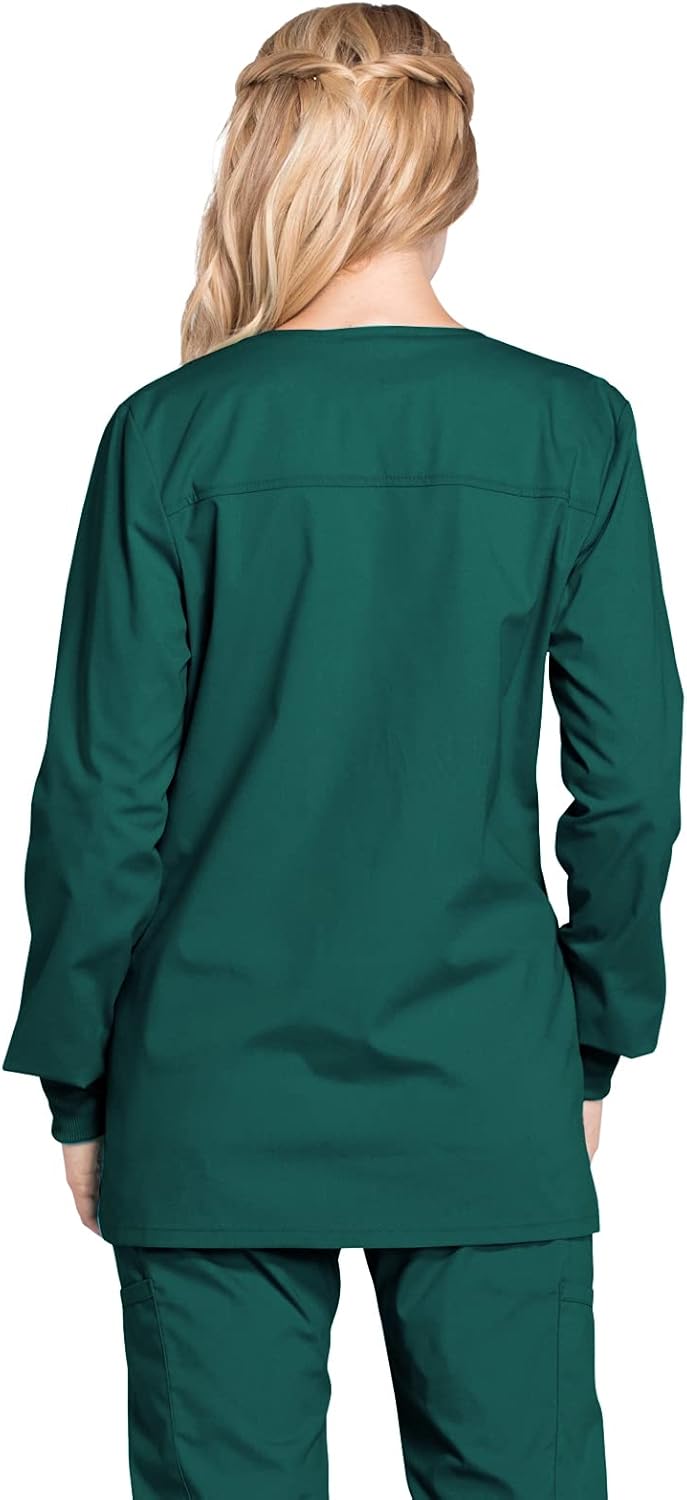 Workwear Professionals Women Warm Up Scrubs Jacket Snap Front WW340: Clothing, Shoes & Jewelry