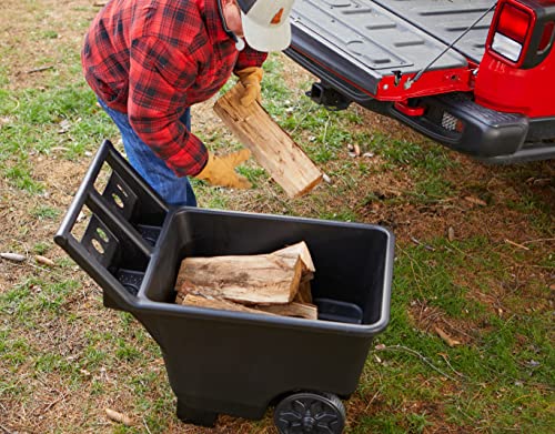 Mighty Tuff Yard Cart, Heavy Duty Wheeled Large Capacity Cart, 4.5 Cubic Feet, 200-pound Capacity - Additional View