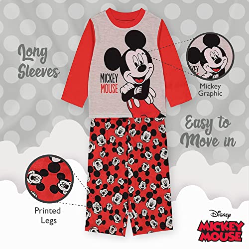 Image of Disney Boys' 2-Piece Loose-fit Pajama Set, Matching Shirts & Pants, Soft & Cute for Kids