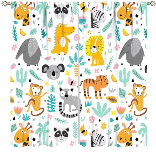 Kids Blackout Curtains,Each Panel W21 x 45