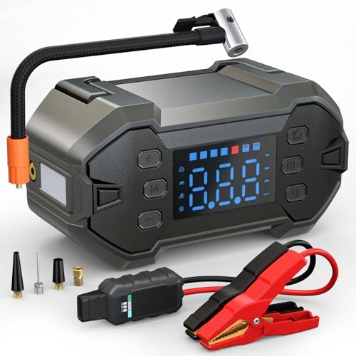 Jump Starter with Air Compressor, 150PSI 3000A Car Jumper Starter Battery Starter (8.0L Gas/8.0L Diesel) with Digital Tire Inflator, 12V Portable Battery Booster Jump Box Pack Air Pump -  Dong guan Carosstech Co.,Ltd, GK-J1206P