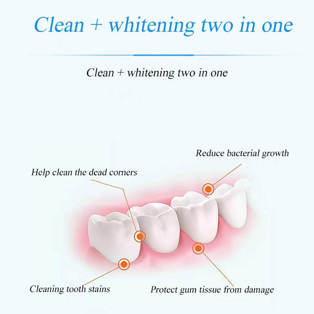 Cepillo De Dientes Eléctrico De 360 Grados, Cepillo De Dientes De Limpieza Inteligente Controlado Por Frecuencia, Cepillo De Dientes De Silicona Resistente Al Agua IPX7 Portátil Portátil Recargable