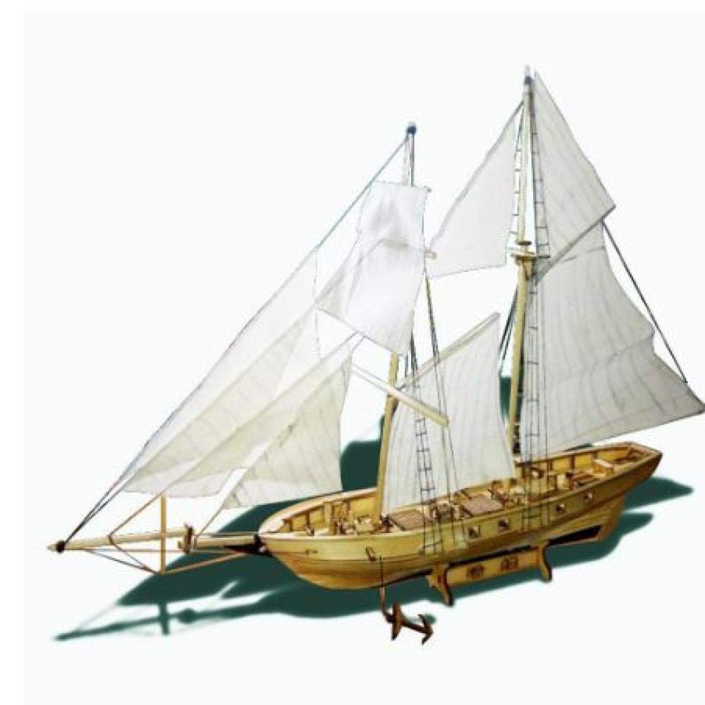 Living room decorations Chem Sailboat Model Hobby Lane Assembling Building Kits Ship Model Wooden Sailboat Toys Harvey Sailing Model Assembled Wooden Kit Diy for gift
