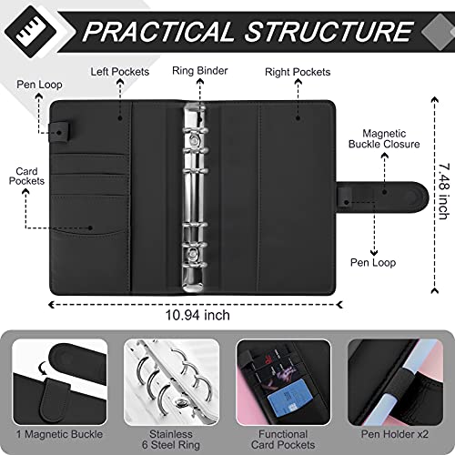 Sooez Budget Binder With Cash Envelopes, Money Organizer For Cash With Budget Sheets & 39 Stickers, Cash Envelopes Savings Binder, Budget Binder With Zipper Envelopes, Cash Wallet Envelope System #TOP4