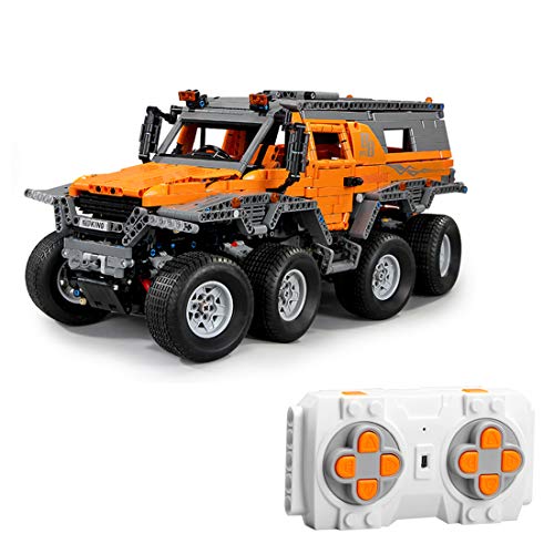 DXX Technik Bausteine Sibirien Off-Road Fahrzeug, 2578Teile 1:8 2.4G 8x8 Fernbedienung Geländewagen mit 8 Motoren…