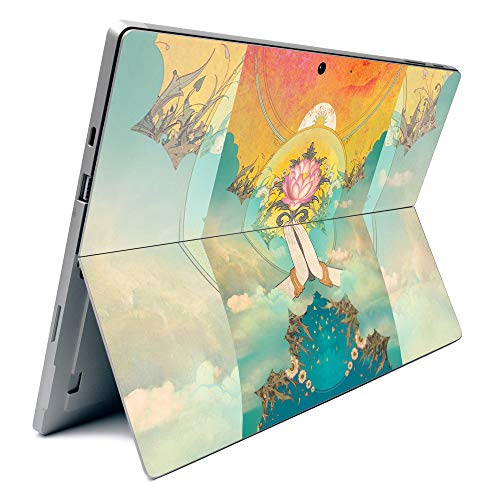 Image of MightySkins Carbon Fiber Skin for Microsoft Surface Pro 7 - Divine Offering | Textured Carbon Fiber Finish | Easy to Apply, Remove, and Change Styles | Made in The USA