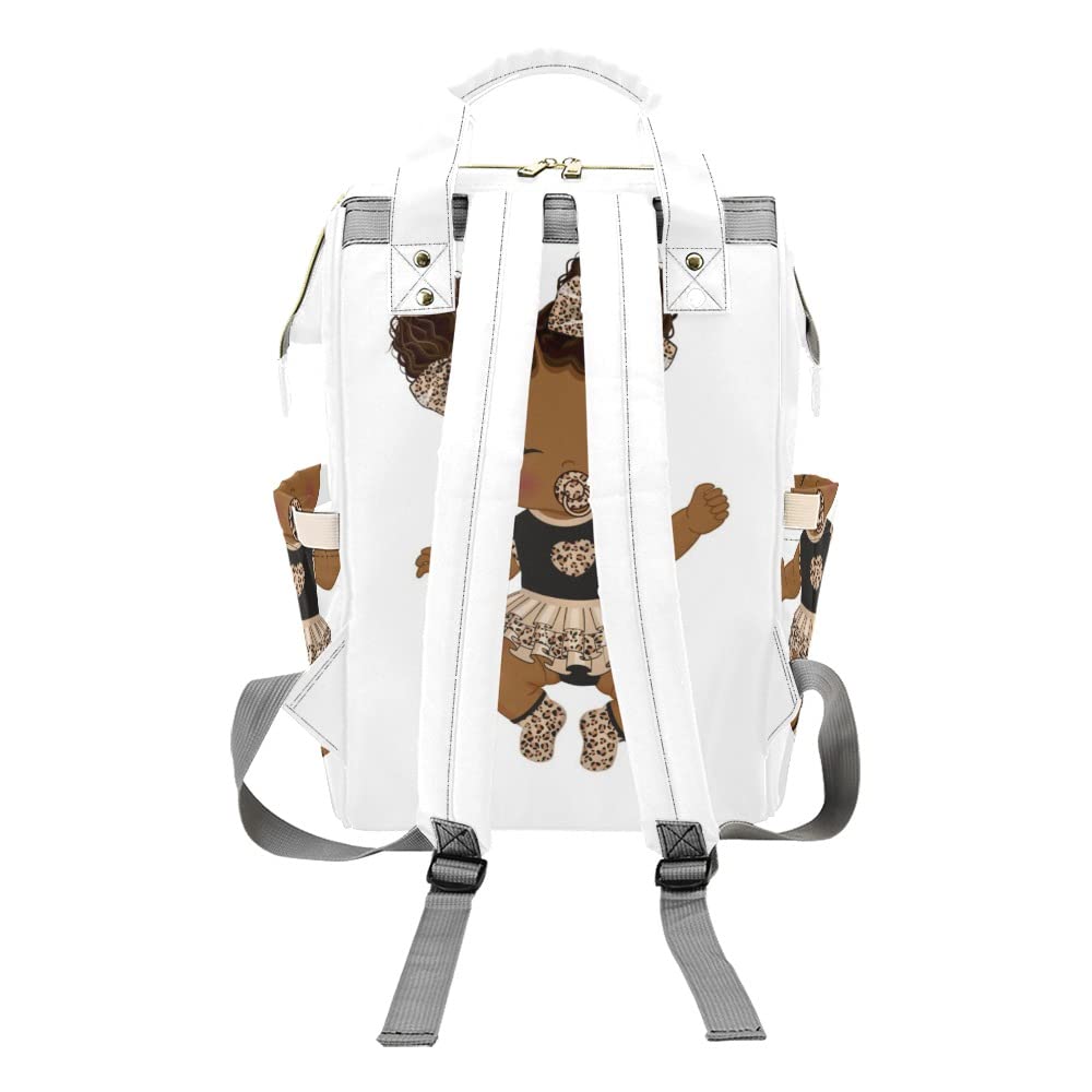 Lovely African Bbay Girl Diaper Bags with Name Waterproof Mummy Backpack Nappy Nursing Baby Bags Gifts Tote Bag for Women
