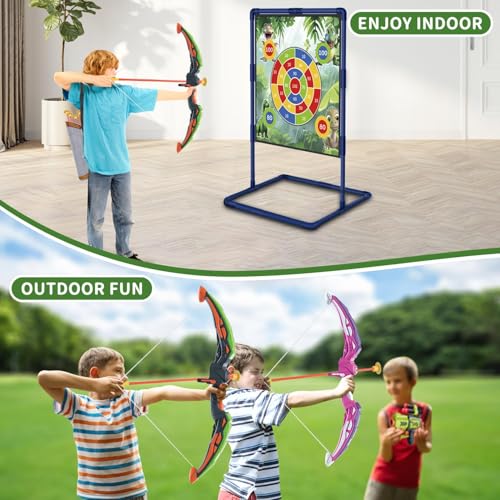 Infowush INFOJH023-N1 4-In-1 Bow And Arrow Set For Kids, 2-Pack Led Light Up Archery Set thumb #5