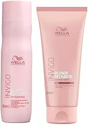Kit Shampoo 250ml + Condicionador 200ml Wella Invigo Blonde Recharge