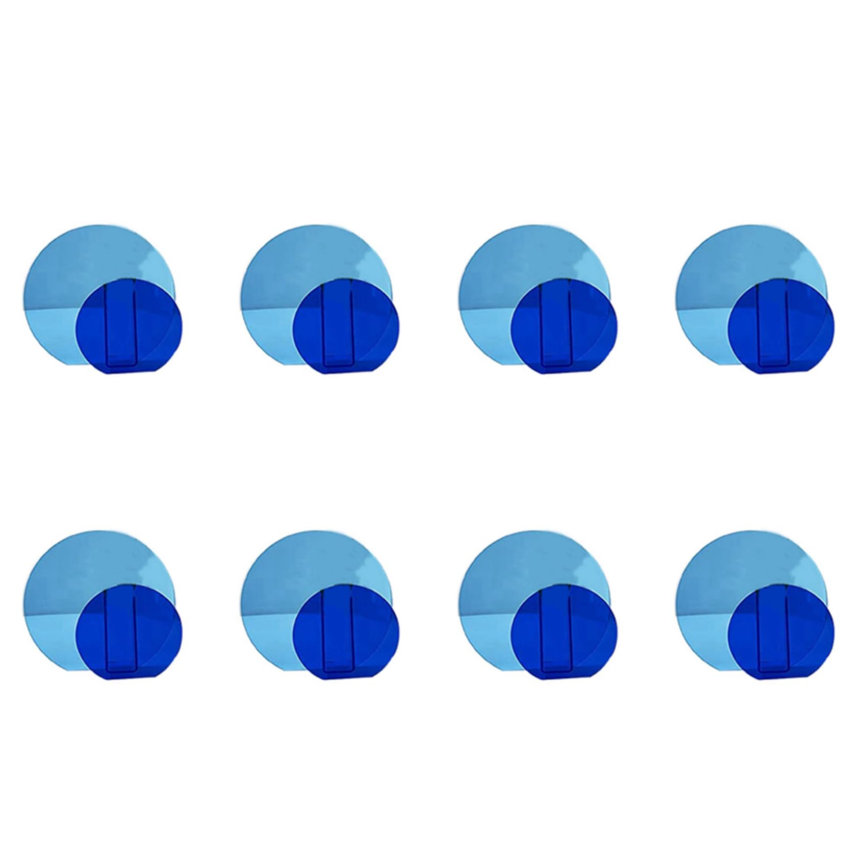 Vjsujehgy 8X Acrylic Vases are Used for Wedding Centerpieces, Home Decor, and Decor Vases (Blue Double Rings)