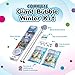 WOWMAZING Giant Bubble Kit Winter – Bubble Wand, 2 Big Bubbles Mix Pouches, 8 Cold-Activated Stickers for Outdoor Winter Fun |Bubbles Made in USA