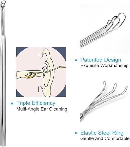 Q-Grips Earwax Remover 3 In 1 Ear-Wax-Removal-Tool Safe Silicone Q Grips Ear Wax Remover Ear Cleaner Soft Q Twist Spiral Smart Reusable Q Grip Ear Cleaning Kit 16 Replacement Tips For Adults Kids #TOP3