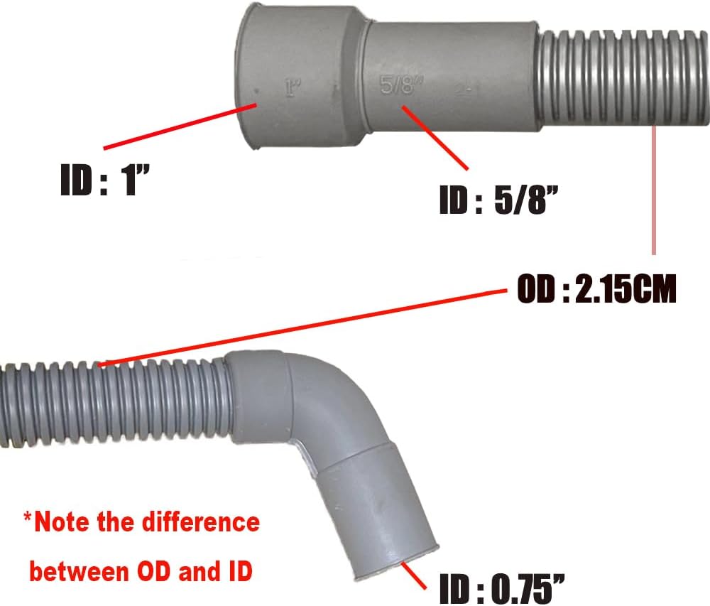 OEM DD67-00059A DD81-02331A (9.3Ft) Dishwasher Drain Hose Discharge Hose (Replaces DD81-02636A) - Compatible With Samsung Dishwasher OEM Parts by Sunniswi