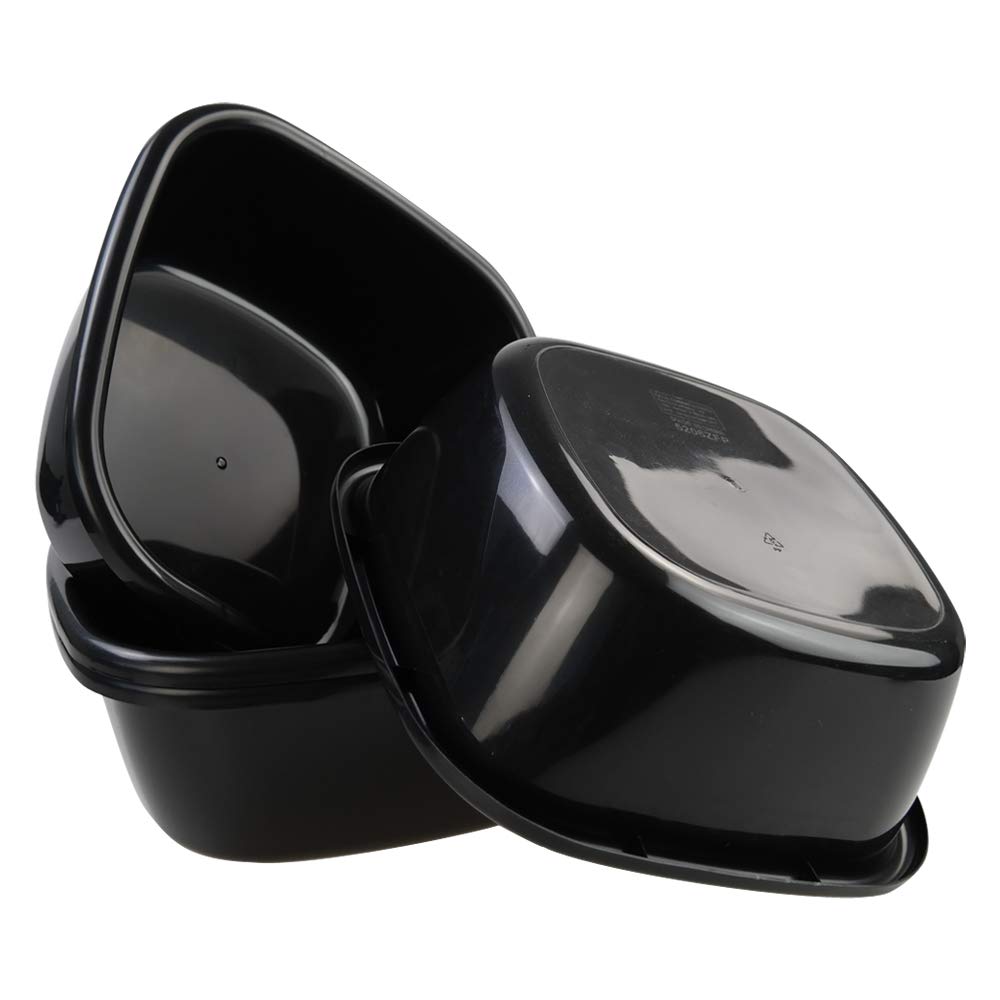 4-Pack Bassine Plastique Carrée, Plastique Basins