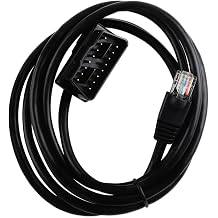1Pc OBD-II to RJ45 6ft Cable,Black,Copper Core,Plug and Play