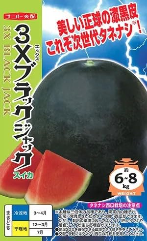 Amazon.co.jp: ※新種11月以降入荷予定〈小袋〉大玉スイカ種 【 3X
