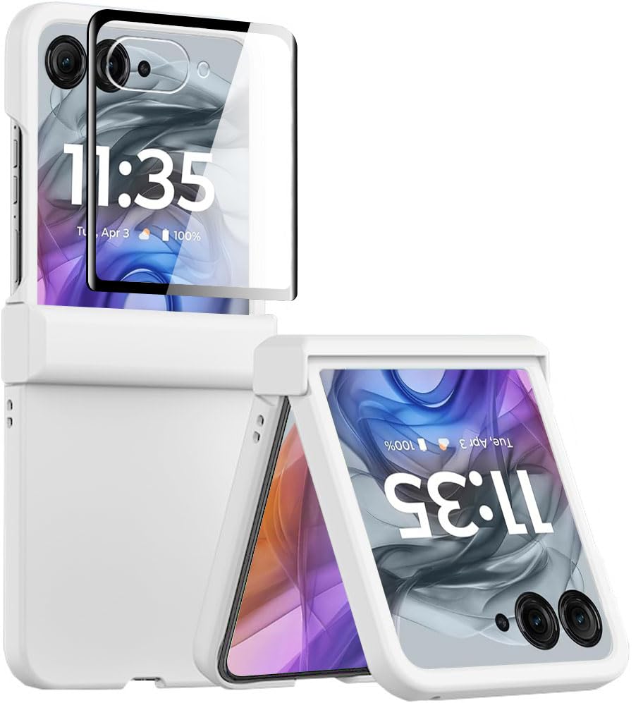 Coque Motorola Razr 2024 avec protège-charnière et vitre écran avant intégrée
