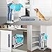 Flaruziy Hundebadewanne, Erhöhte Haustierbadewanne, 5 Höhen Zusammenklappbare Hunde, Pflegewaschwanne mit Abfluss, Tragbar Badewanne für kleine bis mittelgroße Hunde und Katzen max. bis 56kg(Blau)