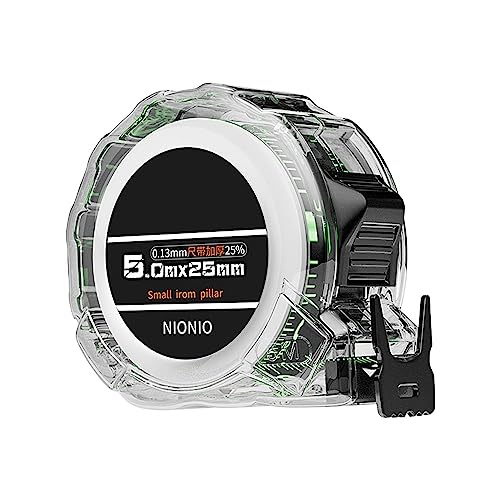 メジャー巻尺メジャー 巻き尺メジャー 3 / 5 / 7 / 10 された蛍光鋼巻き尺、ステンレス鋼巻尺、暗夜蛍光精密測定テープ、リトラクション制御およびセルフロックメモ セルフロック付きスチール蛍光定規テープ,建設、、大工作業用の両面スケールと磁気フック