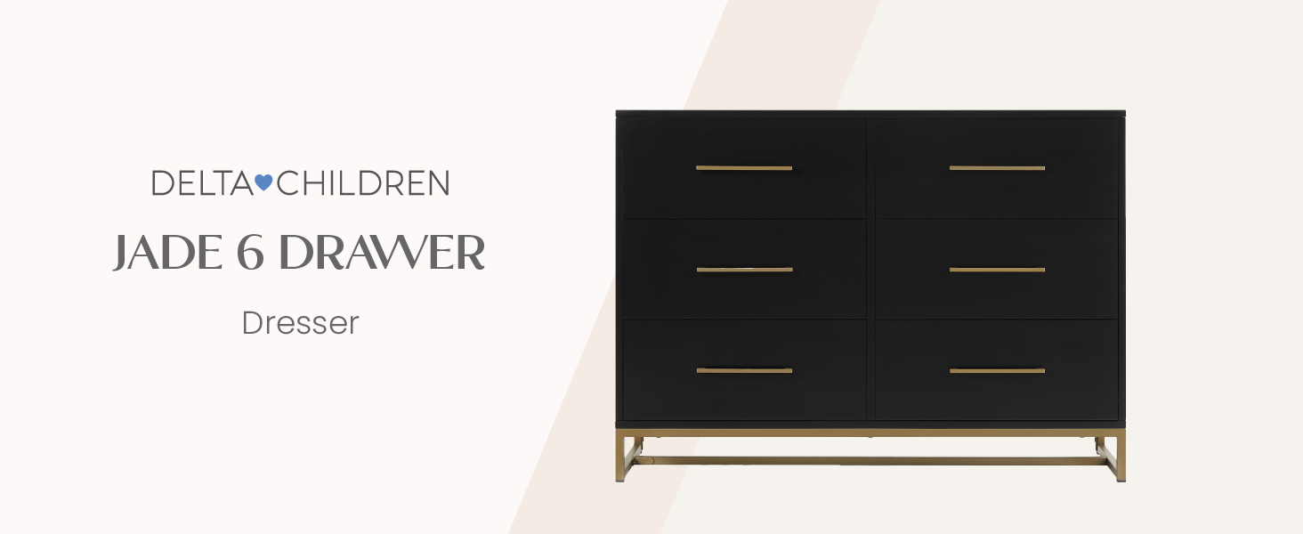 Amazon.com : Delta Children Jade 6 Drawer Dresser with Interlock