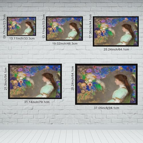 Toile Odilon Redon Portrait de Violette Heymann tableau de haute qualité - 2