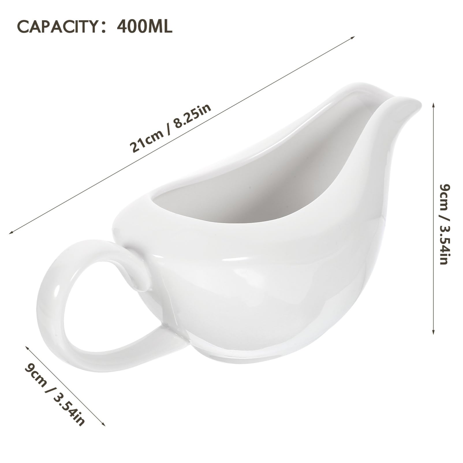 NAMOARLY Ceramic Juice Bucket Creamer Coffee Server Sauce Pitcher Chicken Gravy Boat Gravy Dish Condiment Boats Syrup Pitcher Condiment Bowl Milk Gravy Boat Sauce Cup White Ceramics