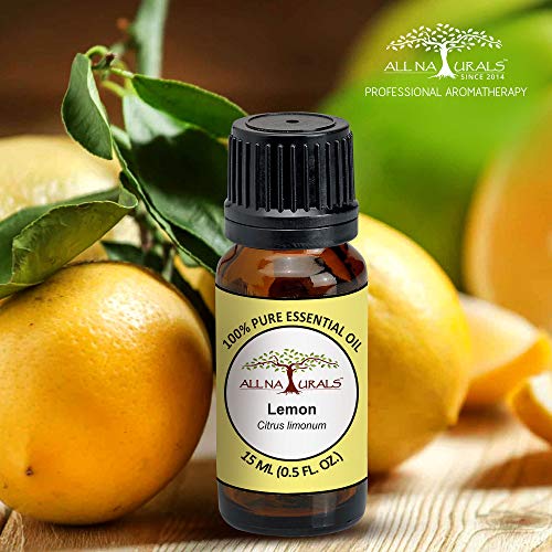 Image of All Naturals Lemon (Maharashtra) Essential Oil 100% Pure for Pigmentation, Itchiness and Freshness - 15 mL