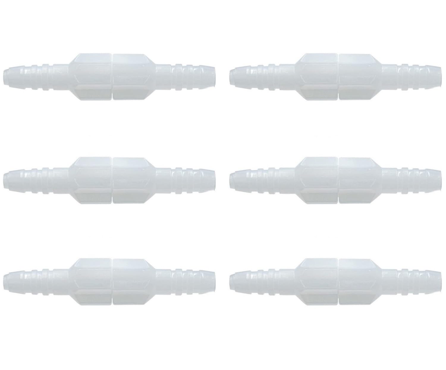 Oxygen tubing Swivel Connector, Standard tubing O2 Connector (6 Pack)