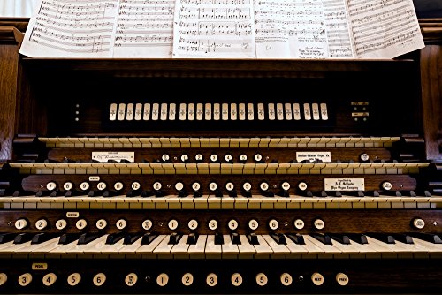 Pipe Organ Console Poster Print, 18 x 24