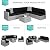 Best Choice Products 7-Piece Modular Outdoor Sectional Wicker Patio Conversation Set w/ 2 Pillows, Coffee Table, Cover Included - Gray/Black
