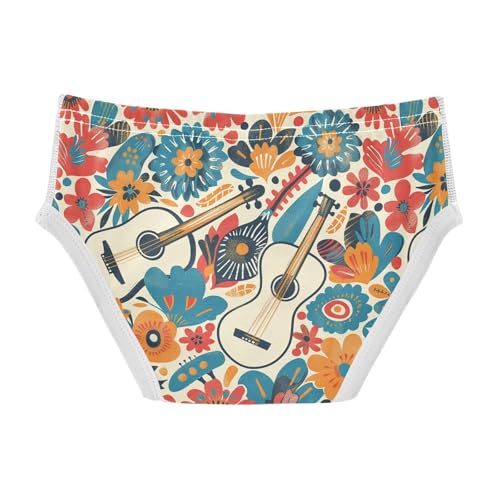visesunny Boys Cotton Underwear Bohemian Guitar Hand Painted Plant Printed Toddler Soft Training Briefs Size 2T-8Y for Kids2