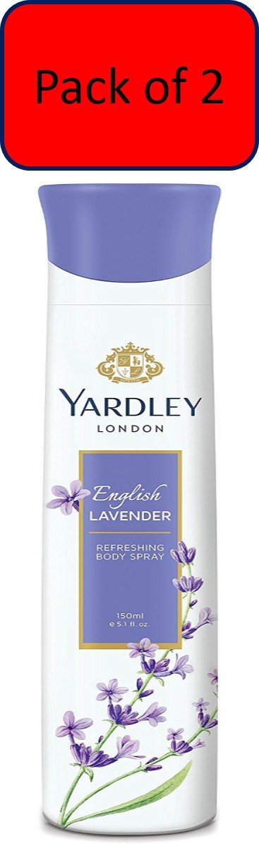 Yardley London - English Lavender Refreshing Deo Spray For Women, 150Ml Pack Of 2