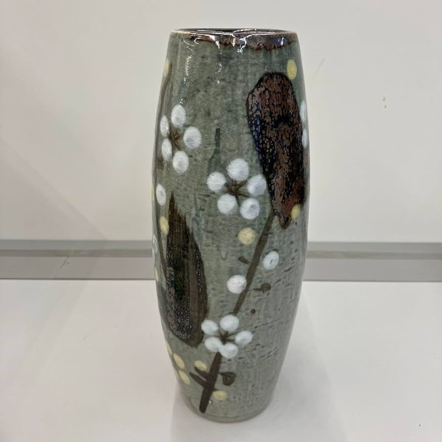 Amazon.co.jp: 昭和レトロ 陶器製 アイトー 手描 花柄 花瓶 花器