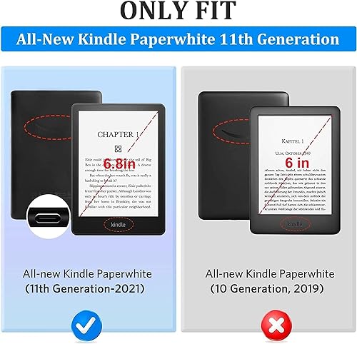 Image of iDLEHANDS Clear Case for All-New Kindle Paperwhite 11th Gen 2021 & Signature Edition(6.8 inch) - Lightweight, Scratch-Proof Silicone Back Cover, Glitter